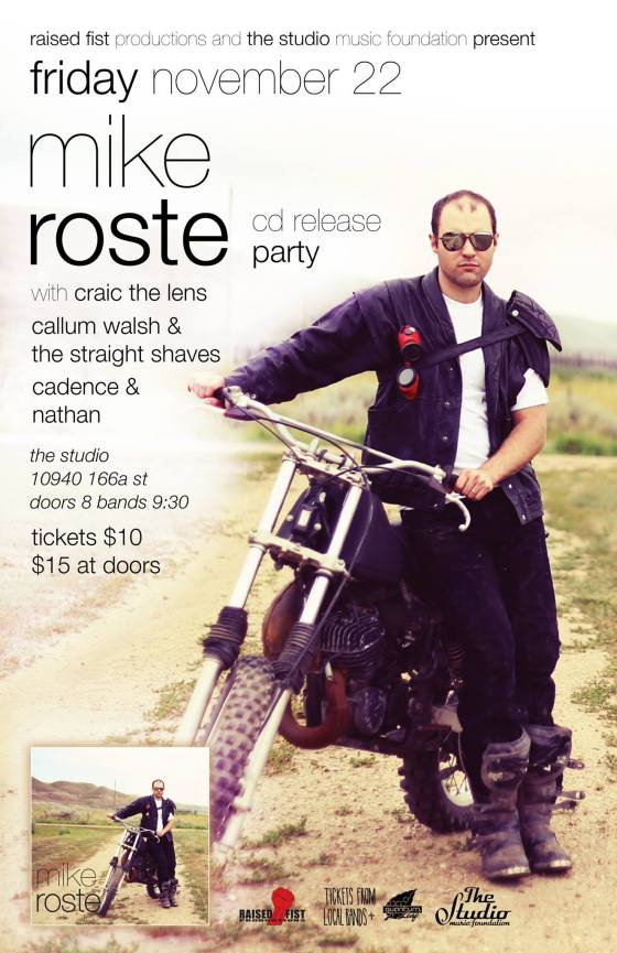 Playing bass for Mike Roste's latest album release this week...